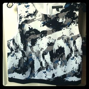 Cropped silk tip by Banana Republic, runs small